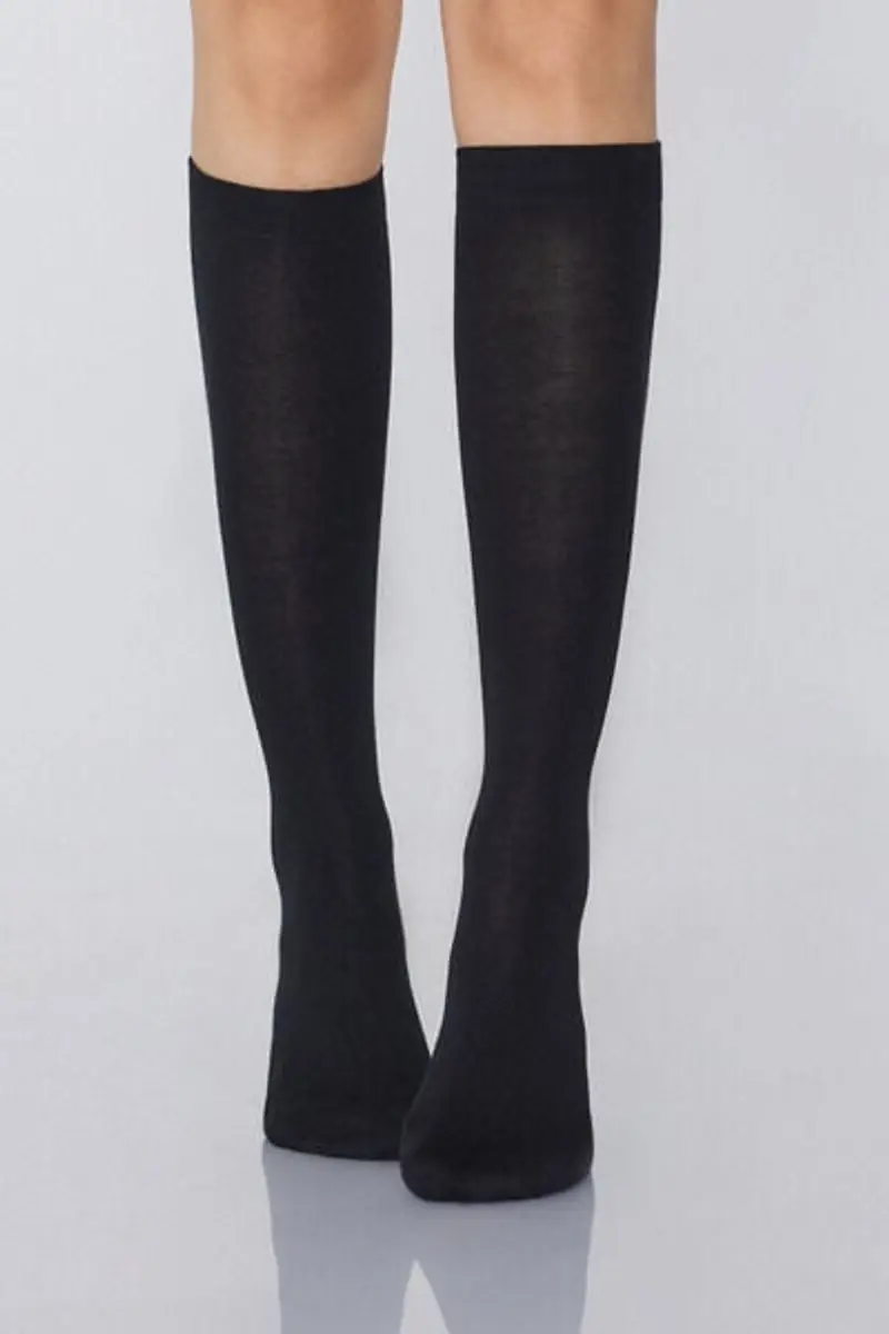 Tezenis 3 Paia Calzini Lunghi in Cotone Donna Nero Taglia Taglia Unica