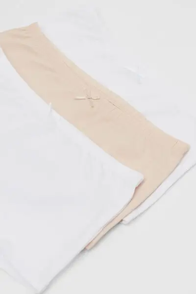 3 Paia Culotte Pantaloncino Cotone Bimba Bambina Bianco miniatura 3