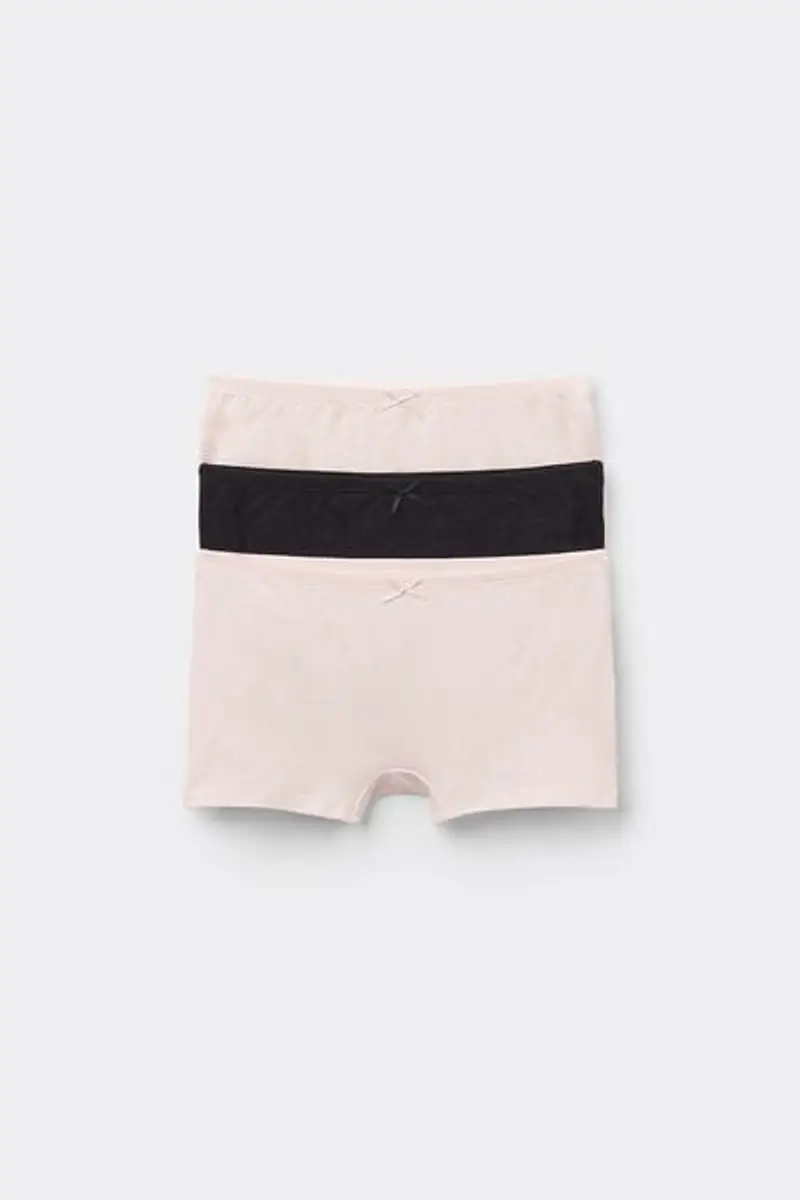 Tezenis 3 Paia Culotte Pantaloncino Cotone Bimba Bambina Nero Taglia 10-11