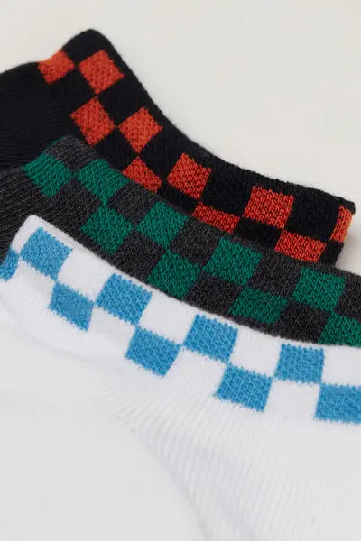 3 Paia Pedulini in Cotone Fantasia Bimbo Bambino Multicolore miniatura 2