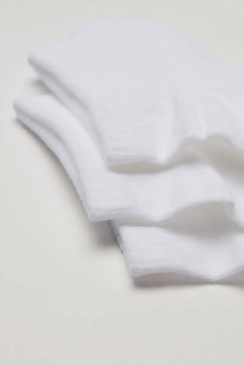 Tezenis 3 Paia Pedulini Sportivi in Cotone Donna Bianco Taglia Taglia Unica miniatura 2