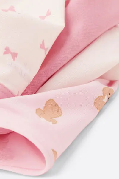 4 Paia Culotte Bimba Cotone Stampato Bambina Rosa miniatura 2