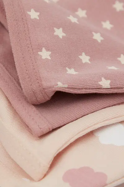 4 Paia Culotte Bimba Cotone Stampato Bambina Rosa miniatura 3