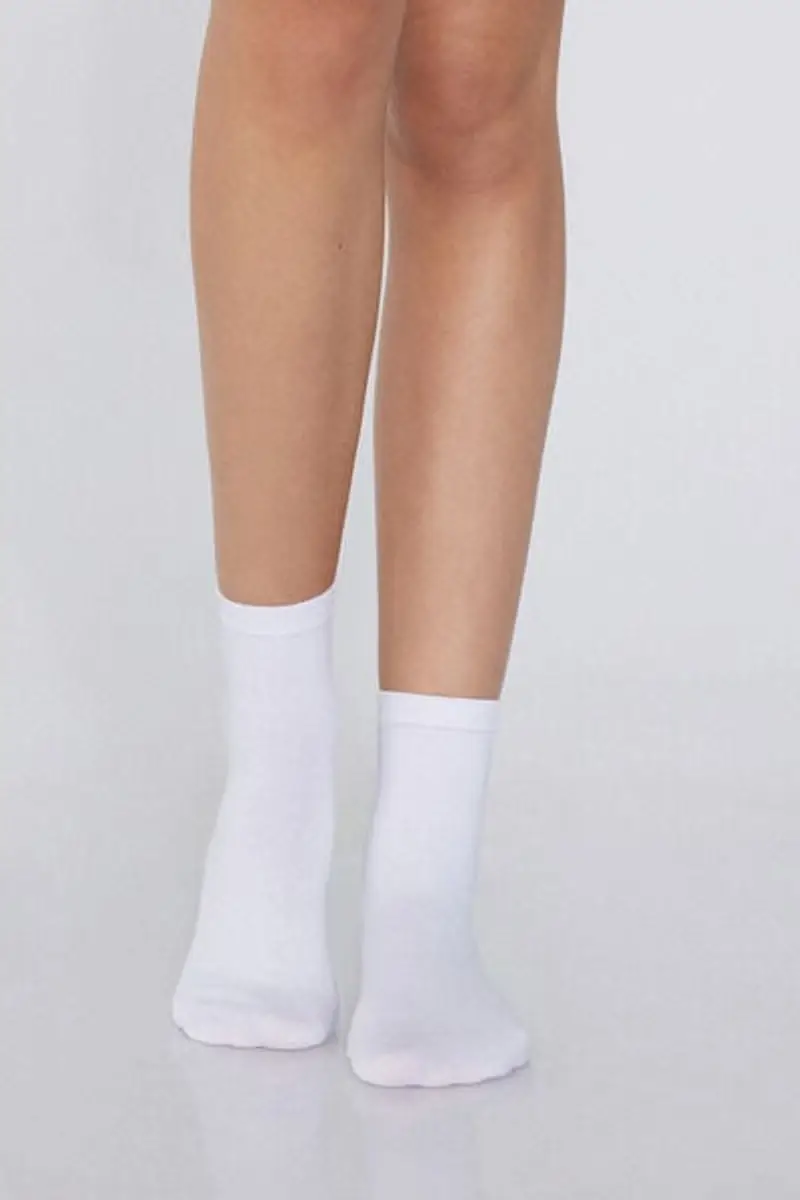 Tezenis 5 Paia Calzini Corti in Cotone Donna Bianco Taglia Taglia Unica