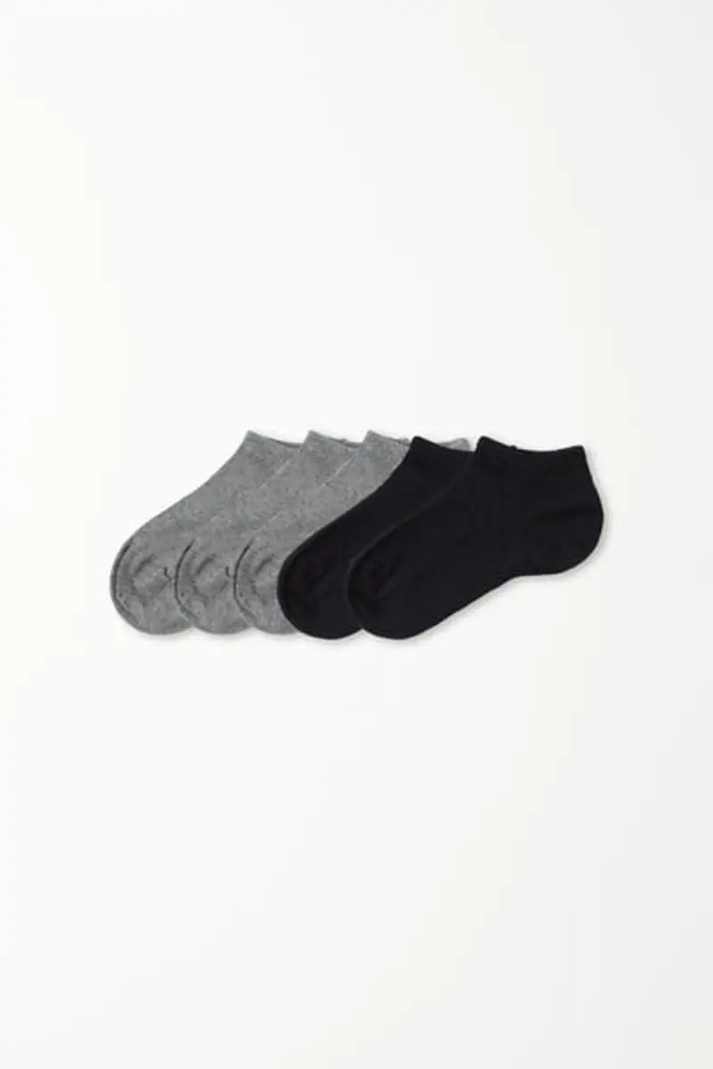 Tezenis 5 Paia Pedulini in Cotone Bimbi Unisex Unisex Multicolore Taglia 31-33