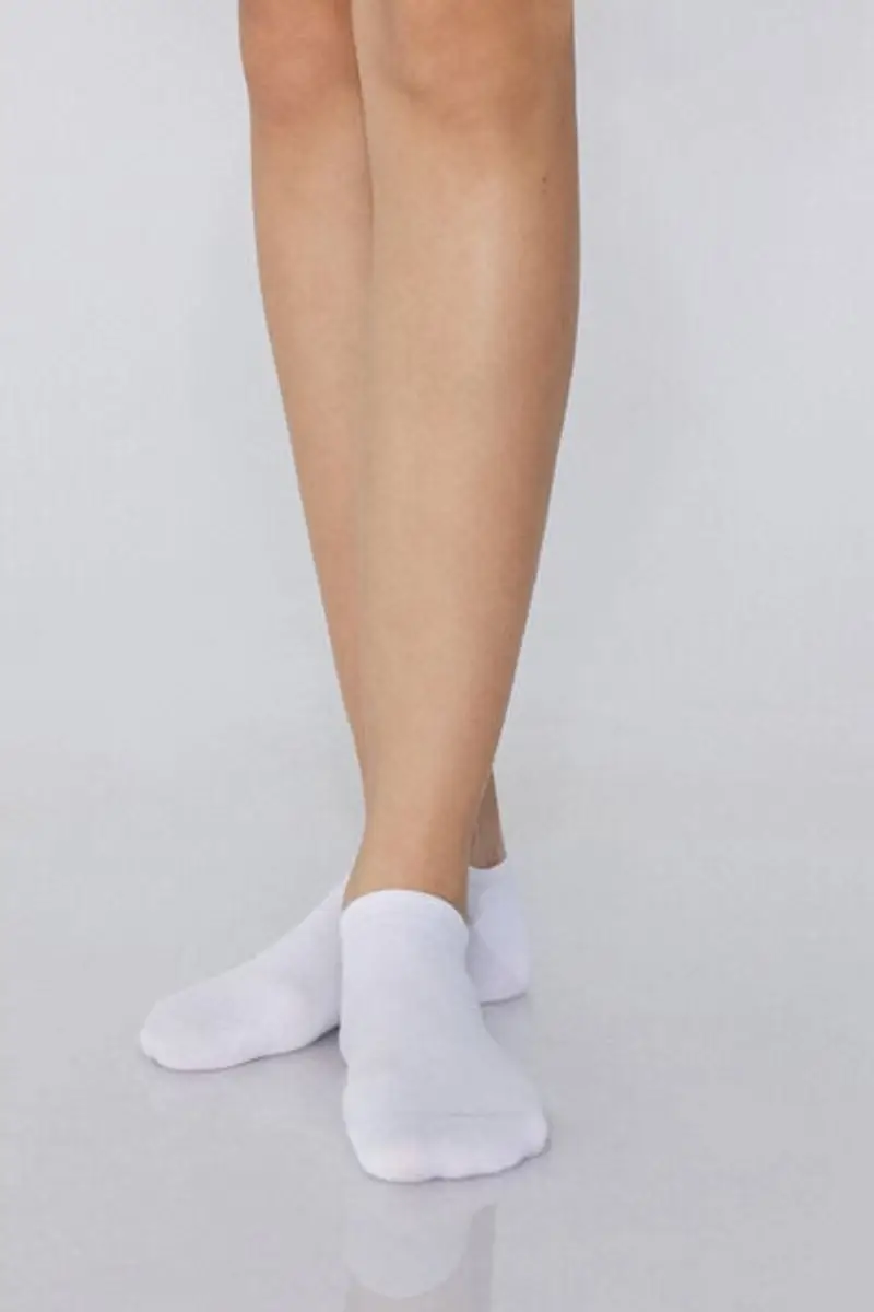 Tezenis 5 Paia Pedulini in Cotone Tinta Unita Donna Bianco Taglia 42-43