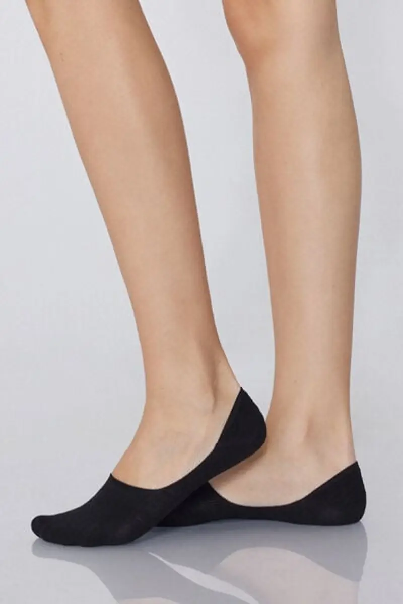 Tezenis 5 Paia Salvapiede in Cotone Donna Nero Taglia 37-39