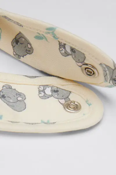 Bavaglino Bebè in 100% Cotone Avorio miniatura 2