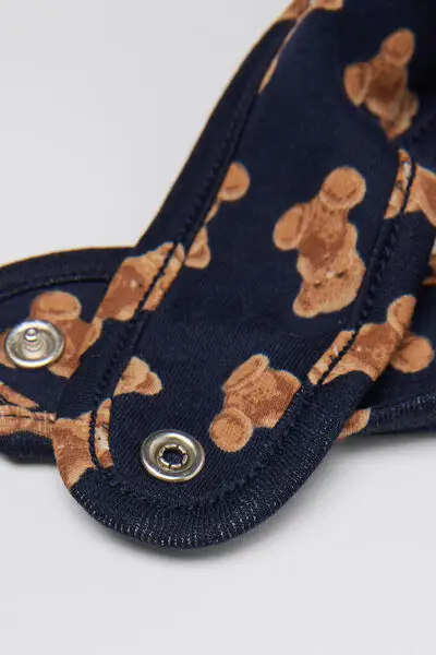 Bavaglino Bebè in 100% Cotone Blu miniatura 2