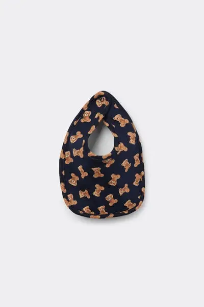 Bavaglino Bebè in 100% Cotone Blu