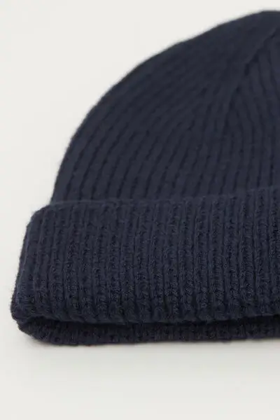 Berretto a Coste Bimbi Unisex Unisex Blu miniatura 3