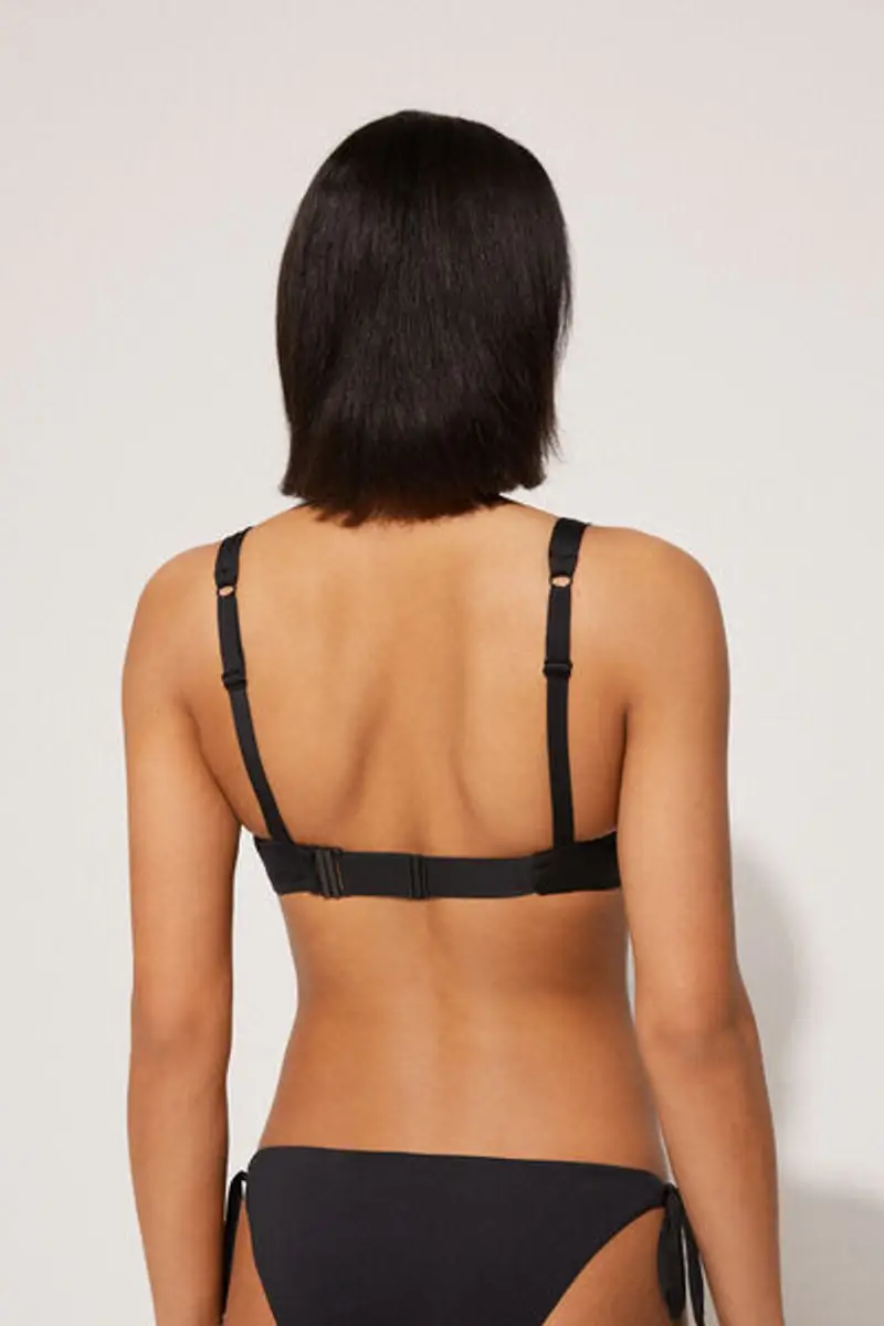 Tezenis Bikini Balconcino Loop Riciclato Donna Nero Taglia 2 miniatura 2