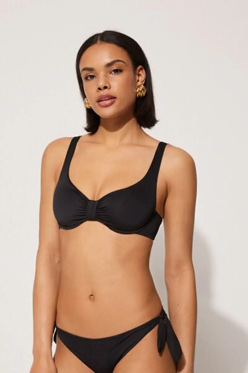 Tezenis Bikini Balconcino Loop Riciclato Donna Nero Taglia 2 miniatura 3