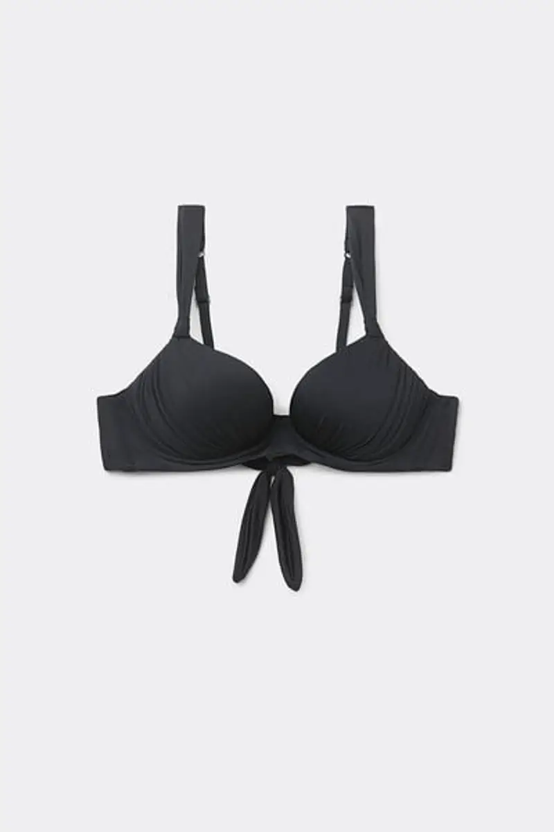 Tezenis Bikini Balconette Graduata Arriccio Riciclato Donna Nero Taglia 1