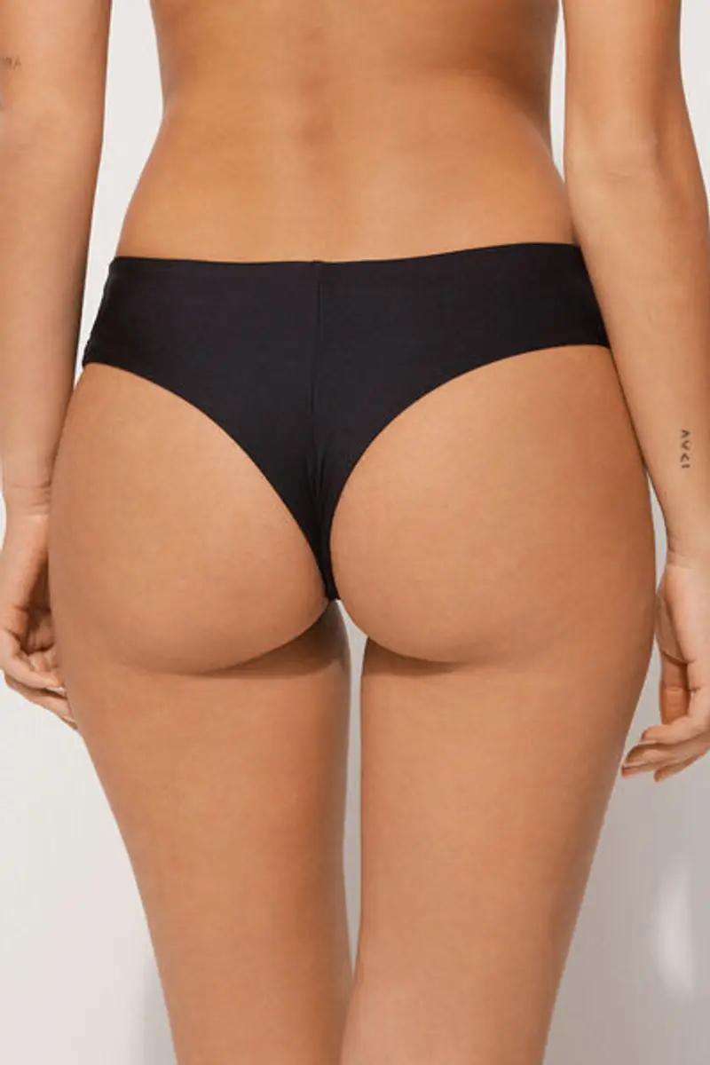 Tezenis Bikini Brasiliano Alto Arriccio Laterale Riciclato Donna Nero Taglia L miniatura 2