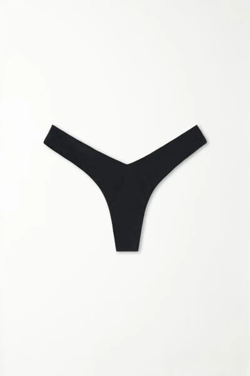 Tezenis Bikini Brasiliano Sgambato Riciclato Donna Nero Taglia L
