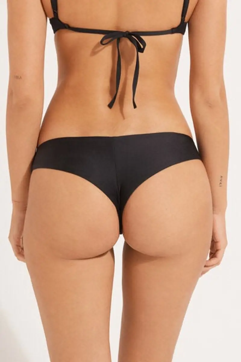 Tezenis Bikini Brasiliano Tinta Unita Riciclato Donna Nero Taglia L miniatura 2
