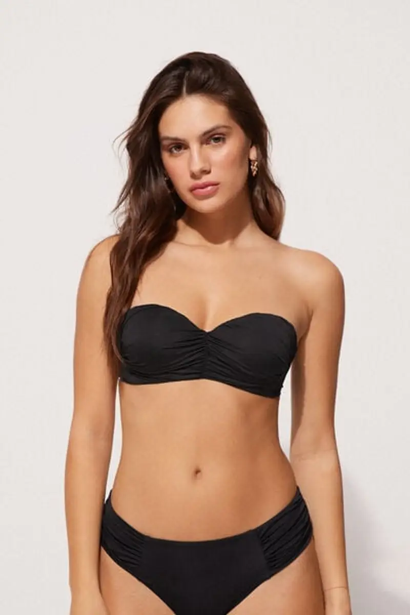 Tezenis Bikini Fascia Graduata Arriccio Riciclato Donna Nero Taglia 3 miniatura 3