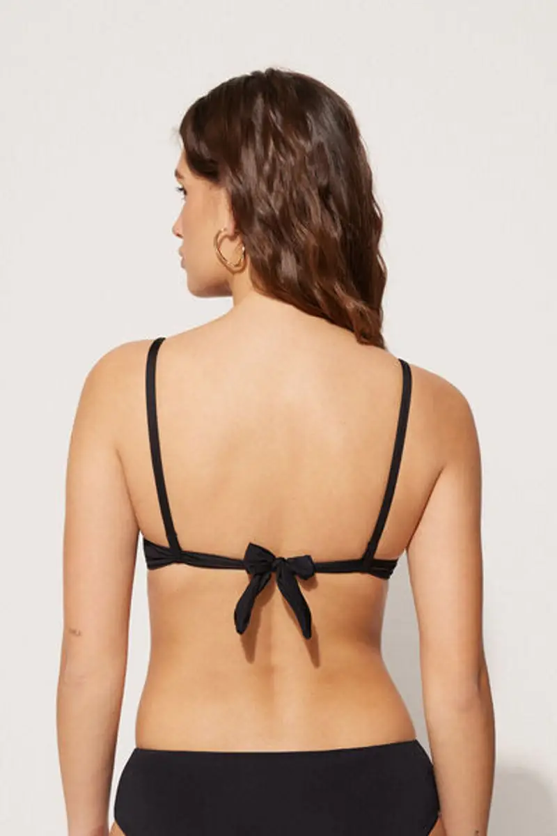 Tezenis Bikini Push-Up Graduato Arriccio Riciclato Donna Nero Taglia 2 miniatura 2
