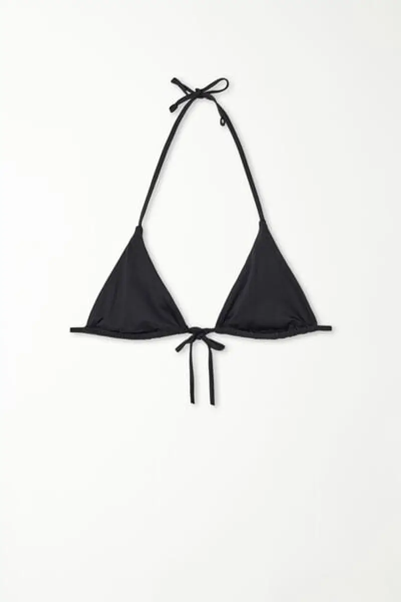 Tezenis Bikini Triangolo Non Imbottito Tendina Riciclato Donna Nero Taglia 1