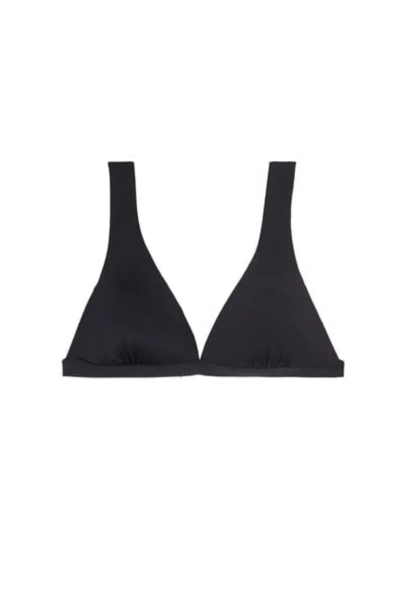 Tezenis Bikini Triangolo Preformato Spalla Larga Tinta Unita Riciclato Donna Nero Taglia 1