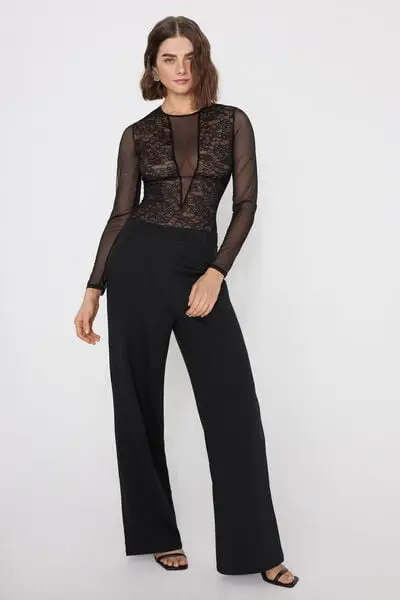 Body Manica Lunga Dark Romance Donna Nero