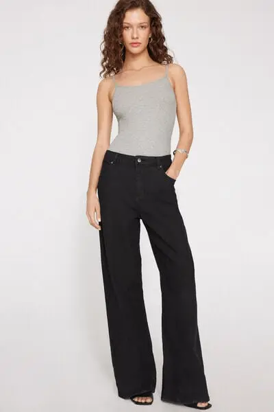 Body Spalline Sottili Costine Cotton Cutie Donna Grigio