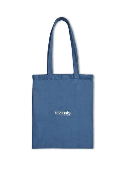 Borsa in Tela Cotone Denim Logo Tezenis Donna Multicolore