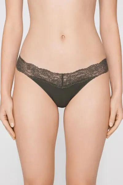 Brasiliana Cotone e Pizzo Riciclato Donna Verde miniatura 2