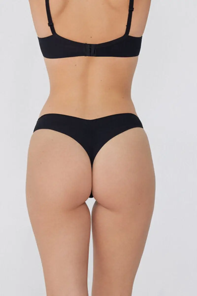 Tezenis Brasiliana in microfibra riciclata Donna Nero Taglia S miniatura 2