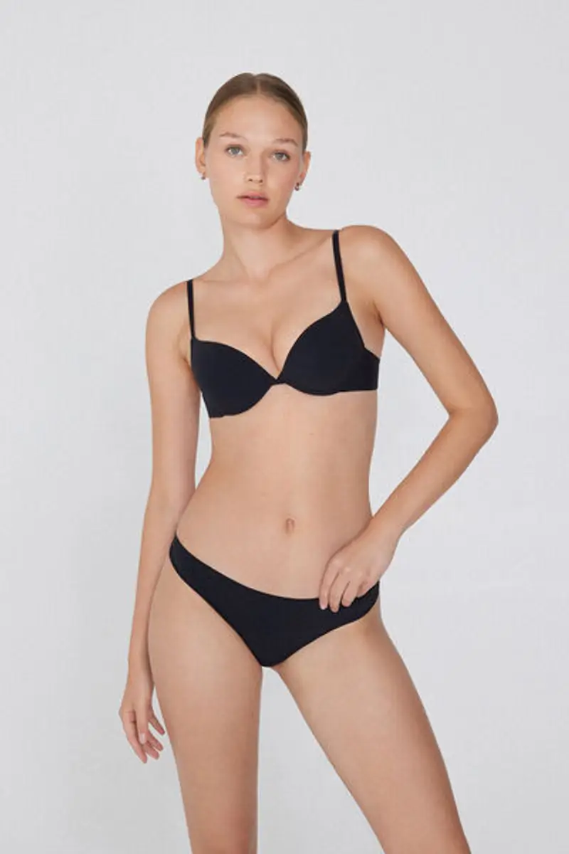 Tezenis Brasiliana in microfibra riciclata Donna Nero Taglia S miniatura 3