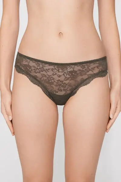 Brasiliana in Pizzo Riciclato Donna Verde miniatura 2