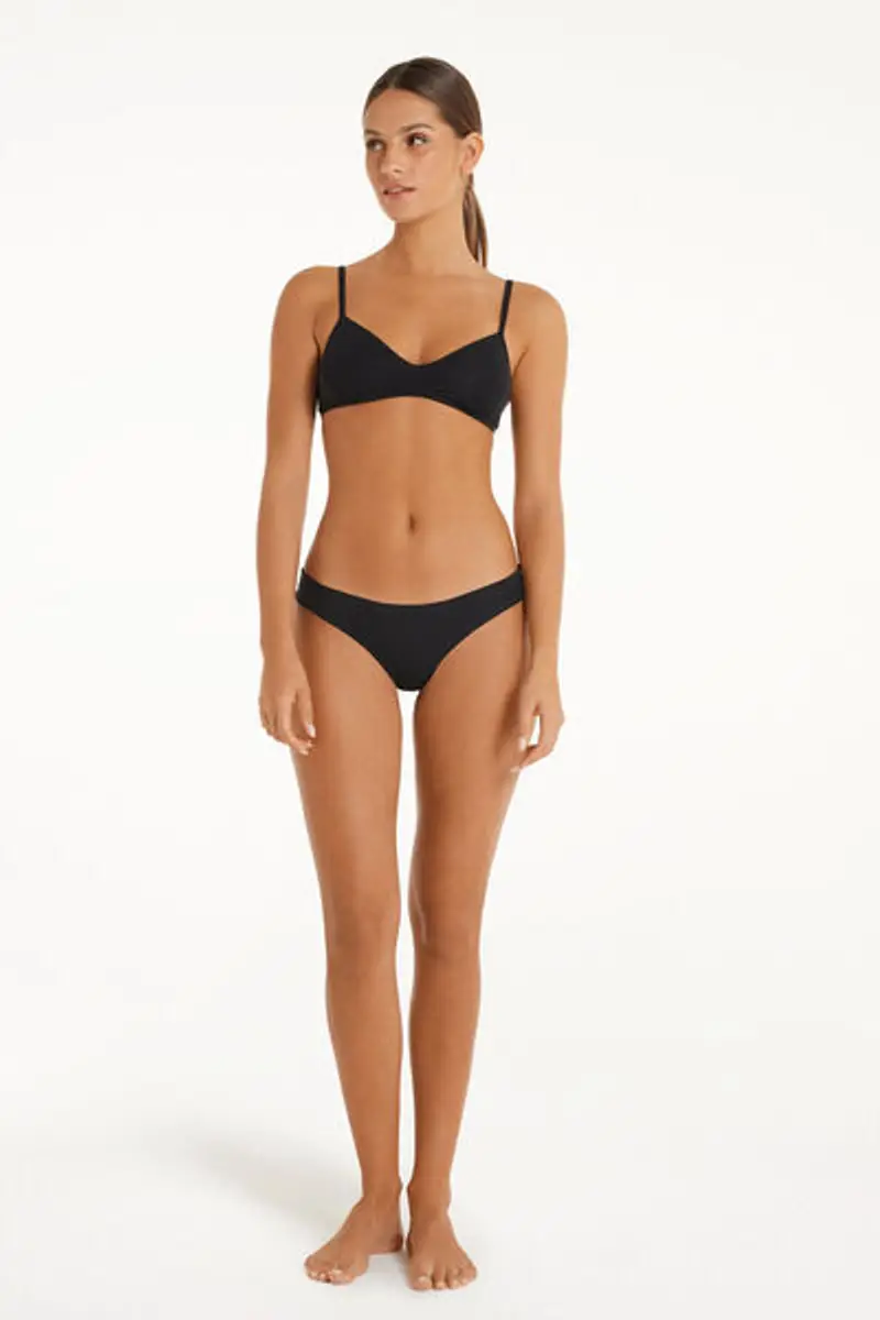 Tezenis Brasiliana Senza Cuciture in Cotone Organico Donna Nero Taglia L miniatura 3