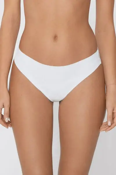 Brasiliana Taglio Vivo Cotone Organico e Pizzo Riciclato Donna Bianco miniatura 2