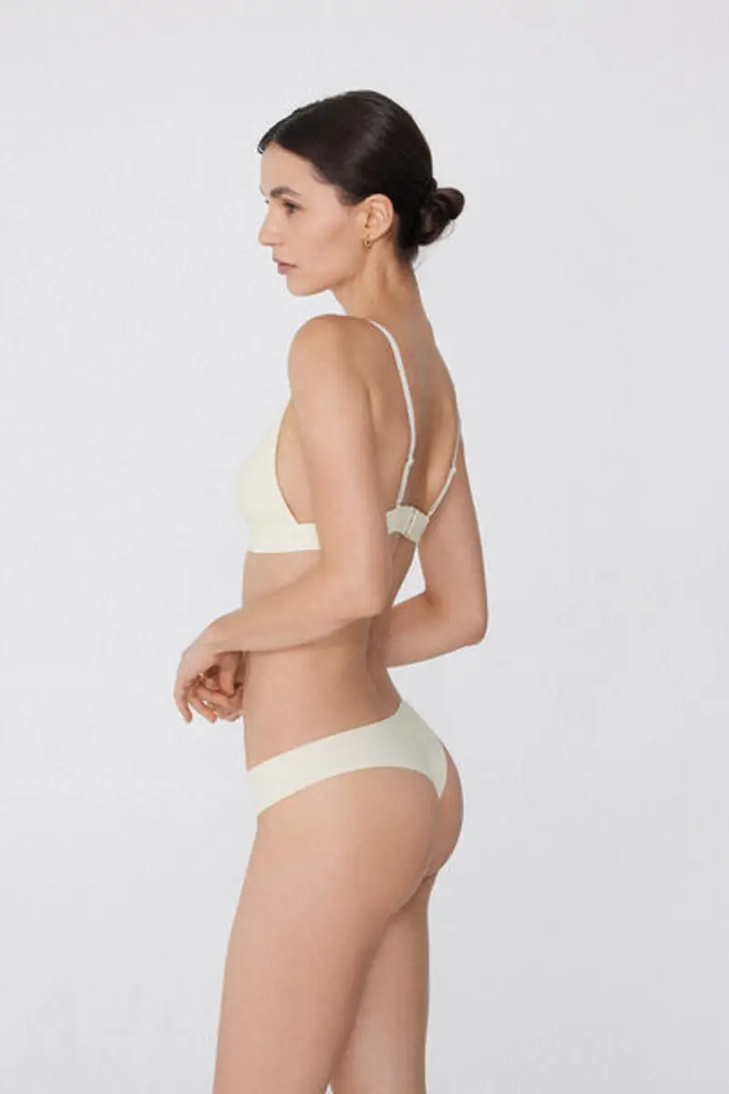 Tezenis Brasiliana Taglio Vivo in Microfibra Riciclata Donna Avorio Taglia L miniatura 3