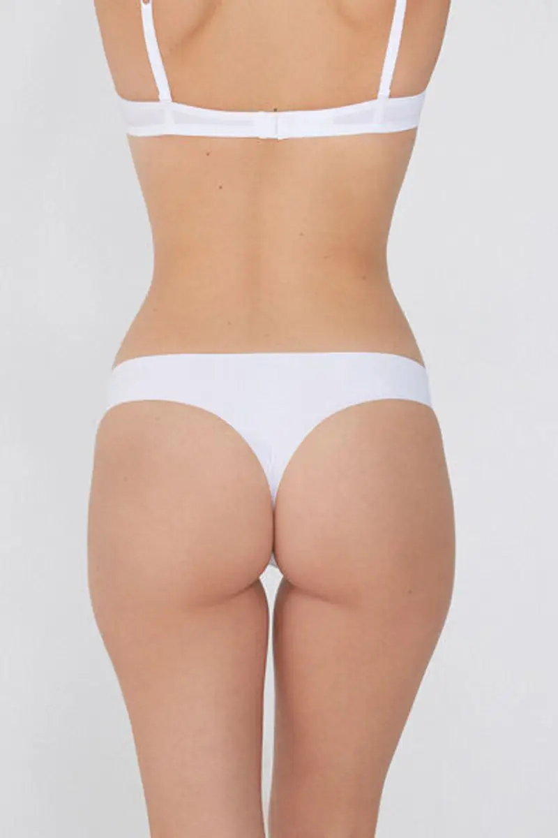 Tezenis Brasiliana Taglio Vivo in Microfibra Riciclata Donna Bianco Taglia L miniatura 2