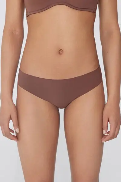 Brasiliana Taglio Vivo in Microfibra Riciclata Donna Marrone miniatura 2