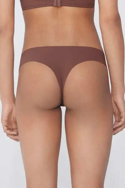 Brasiliana Taglio Vivo in Microfibra Riciclata Donna Marrone miniatura 3