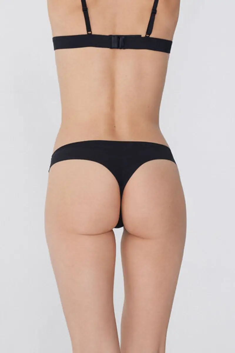 Tezenis Brasiliana Taglio Vivo in Microfibra Riciclata Donna Nero Taglia M miniatura 2