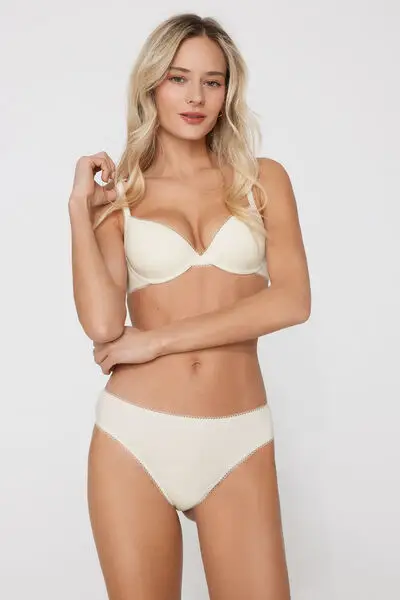 Brasiliano Costine Cotton Cutie Donna Bianco miniatura 2