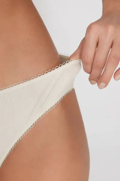 Brasiliano Costine Cotton Cutie Donna Bianco miniatura 3