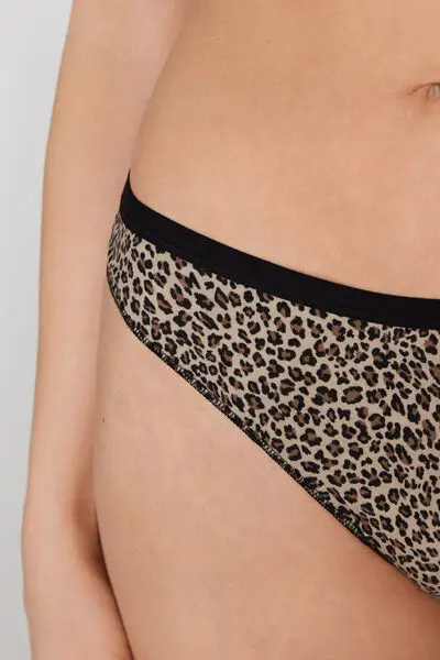 Brasiliano Cotone Stampato Donna Animalier miniatura 3