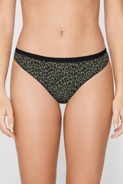 Tezenis Brasiliano Donna Verde in Cotone Stampato miniatura 2