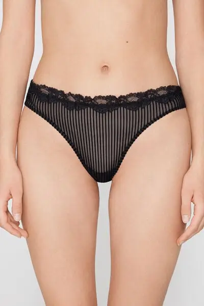 Brasiliano Glam Rib Donna Nero miniatura 2