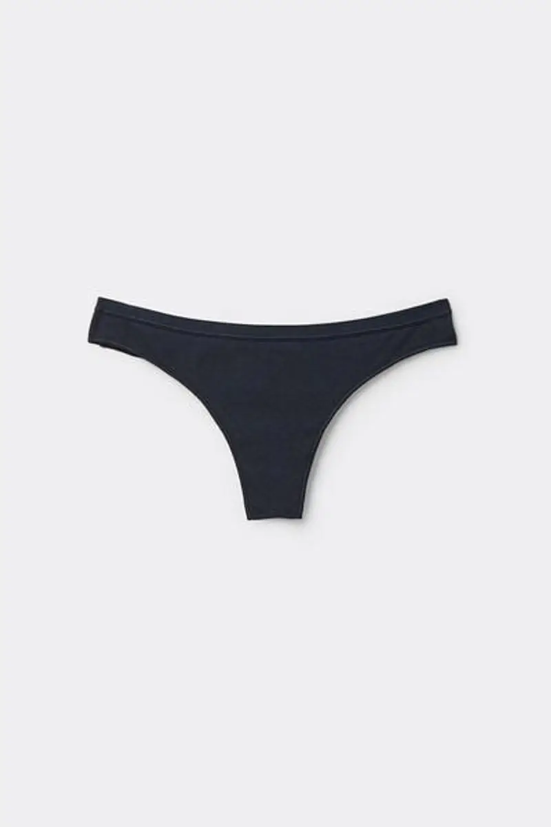 Tezenis Brasiliano in Cotone Organico Tinta Unita Donna Blu Taglia S