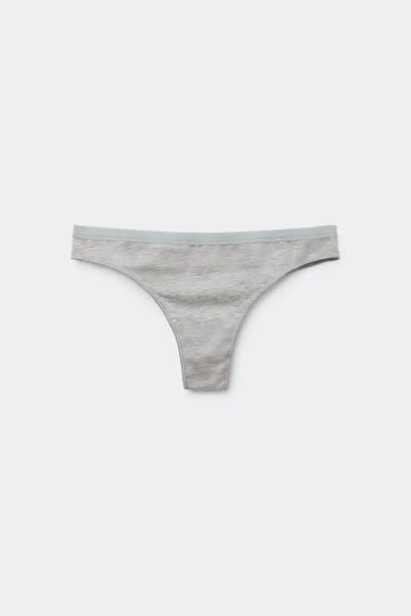 Tezenis Brasiliano in Cotone Organico Tinta Unita Donna Grigio Taglia L