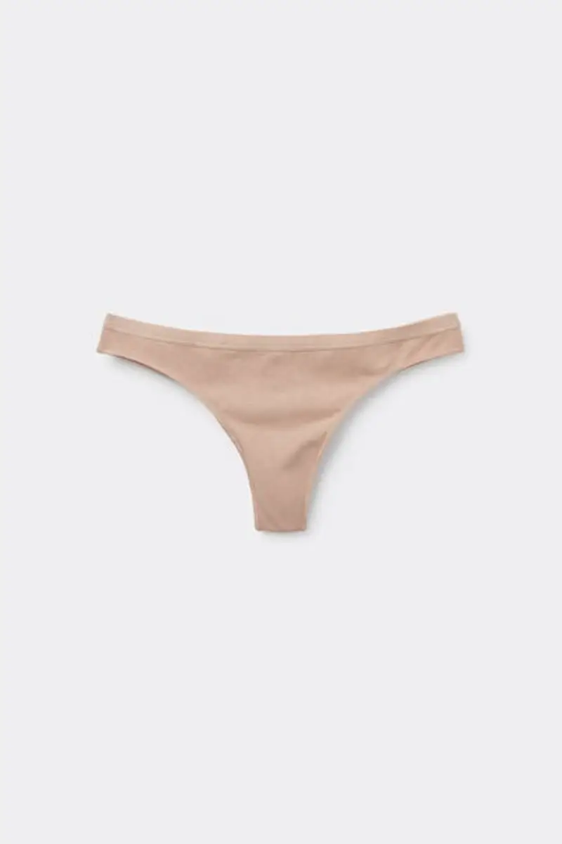 Tezenis Brasiliano in Cotone Organico Tinta Unita Donna Naturale Taglia M