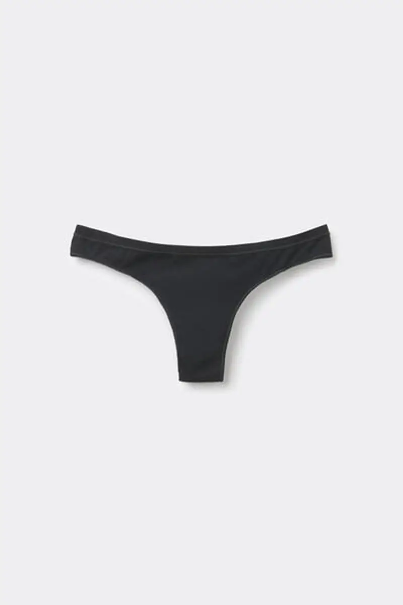 Tezenis Brasiliano in Cotone Organico Tinta Unita Donna Nero Taglia XL