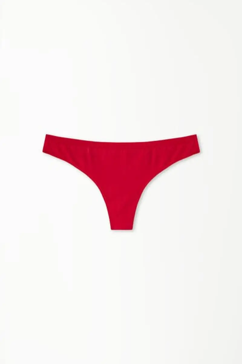 Tezenis Brasiliano in Cotone Organico Tinta Unita Donna Rosso Taglia M