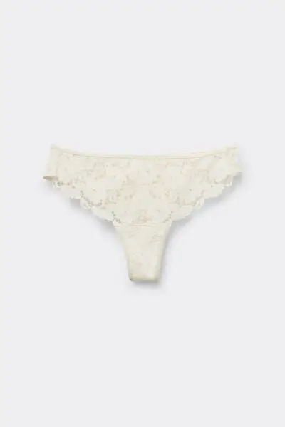 Brasiliano Pizzo Ivory Bloom Donna Bianco